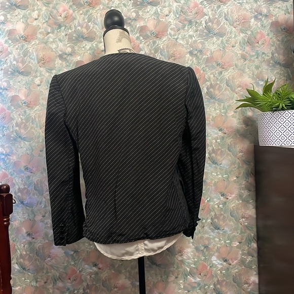 Oscar De La Renta Pin Stipe Blazer Vintage - Picture 4 of 9